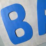 Metal Sign Wall Art - Bathroom Decor - Repurposed Metal - Wall Hanging Sculpture 6 X 17 Blue 6 small