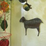 Metal Folk Art Goat Farm Animal Home Decor Reclaimed Metal Wall Sculpture Barnyard 5 small