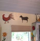 Metal Folk Art Goat Farm Animal Home Decor Reclaimed Metal Wall Sculpture Barnyard 6 small