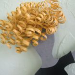 Shopper Lady Art Sculpture - Babs - Reclaimed Metal Wall Decor Blonde Pink Lime Green 5 small