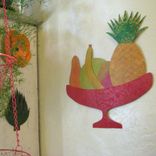 Art Sculpture - Tropical Fruit - Reclaimed Metal Kitchen Wall Art 17 X 17 5 small