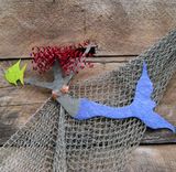 Mermaid Wall Art - Marlena - Reclaimed Metal Wall Sculpture Art Beach House Coastal 1 small