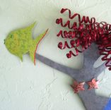 Mermaid Wall Art - Marlena - Reclaimed Metal Wall Sculpture Art Beach House Coastal 5 small