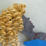 Art Metal Wall Decor Bathtub Lady Recycled Metal Wall Sculpture Bathroom Decor Blonde 3 small