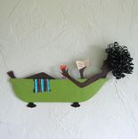 Bathtub Art Sculpture Metal Wall Home Decor Bathtub Lady Recycled Metal Bathroom Wall Decor 1 small