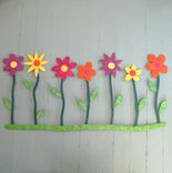 Handmade Upcycled Metal Flowers Wall Art Sculpture 1 small