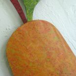 Handmade Upcycled Metal Pear Wall Art Sculpture 3 small