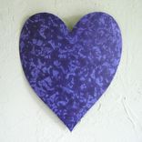 Handmade Upcycled Metal Valentine's Heart Wall Decor In Lavender 3 small