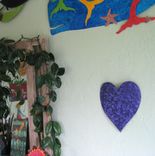Handmade Upcycled Metal Valentine's Heart Wall Decor In Lavender 4 small