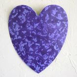 Handmade Upcycled Metal Valentine's Heart Wall Decor In Lavender 1 small
