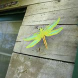 Handmade Upcycled Metal Dragonfly Sculpture In Red 2 small