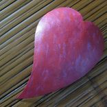 Handmade Upcycled Metal Rose Red Jewelry Tray 4 small