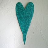 Handmade Upcycled Metal Valentine's Heart Wall Decor In Teal 1 small