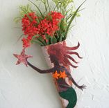 Handmade Upcycled Metal Wall Sconce With Mermaid 1 small