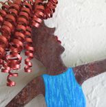 Handmade Upcycled Metal Dancer Wall Art Sculpture 3 small