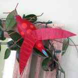 Handmade Upcycled 3d Metal Grasshopper Sculpture In Red 4 small