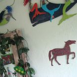 Handmade Upcycled Metal Horse Wall Art Sculpture 1 small