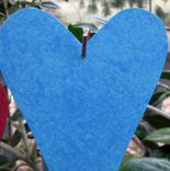 Handmade Upcycled Metal Heart Garden Stakes In Rose And Turquoise 1 small