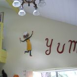 Large Chef Art Sculpture Hand Painted Dancing Lady Wallor Reclaimed Metal Red Head 19 X 31 3 small