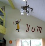 Large Chef Art Sculpture Hand Painted Dancing Lady Wallor Reclaimed Metal Red Head 19 X 31 5 small