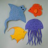 Sea Life Wall Art Sculpture - Jellyfish - Reclaimed Metal Ocean Wall Decor Beach House Wall Art 2 small