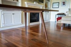 Walnut Dining Table With Mccobb Legs 30" X 60" 2 small