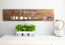 Personalized Soundwave With Qr Code Wood Sign, Custom Voice Recording Art, Memorial Gift 2 small