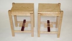 Pagoda End Tables Curly Maple 1 small