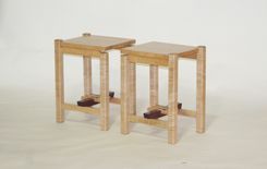 Pagoda End Tables Curly Maple 2 small