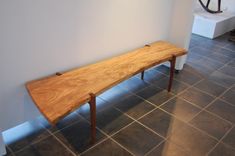 Olive Wood And Walnut Table/Bench 1 small