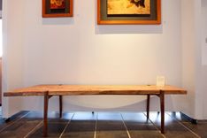 Olive Wood And Walnut Table/Bench 2 small