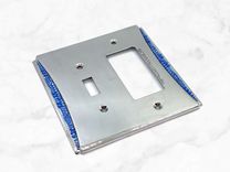 Accent Crystallized Toggle Light Switch Plate Cover Chrome Genuine European Crystals Bedazzled 1 small
