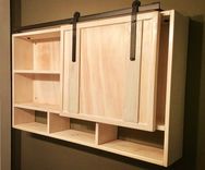 Modern Contemporary Shelving Design With Sliding Barn Door 1 small