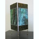 Stained Glass Box Lantern In Mottled Green 2 small