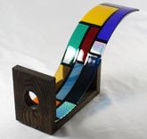 Still Fused Glass Wine Bottle Holder 3 small