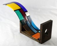 Still Fused Glass Wine Bottle Holder 5 small