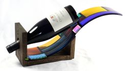Still Fused Glass Wine Bottle Holder 6 small