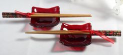 6-Piece Fused Glass Sushi Set With Koi Design 5 small