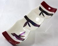 Fused Glass Dish With Bamboo Design 4 small