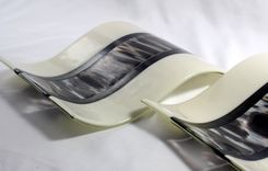 Set Of 2 Clairette Fused Glass Wall Art Sculpture 4 small