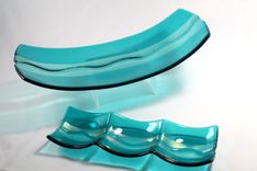 Blue Glass Platter 5 small