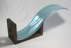 Blue Waves And Oak Wine Bottle Display 1 small