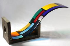 De Stijl Glass And Oak Wine Bottle Display 1 small