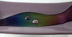 Purple And Iridescent Black Glass Sushi Set For Two 3 small