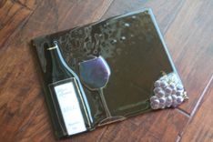 Wine-Themed Glass Serving Tray 5 small