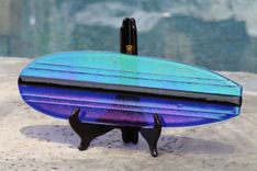 Iridescent Blue Glass Surfboard 3 small