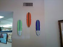 Iridescent Blue Glass Surfboard 4 small