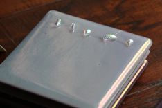 Purple Glass Coasters With Dichroic Accents In Set Of 4 3 small