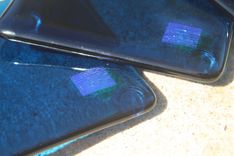 Deep Aqua Glass Coasters In Set Of 4 2 small