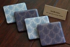 French Fleur Glass Coasters In Set Of 4 2 small